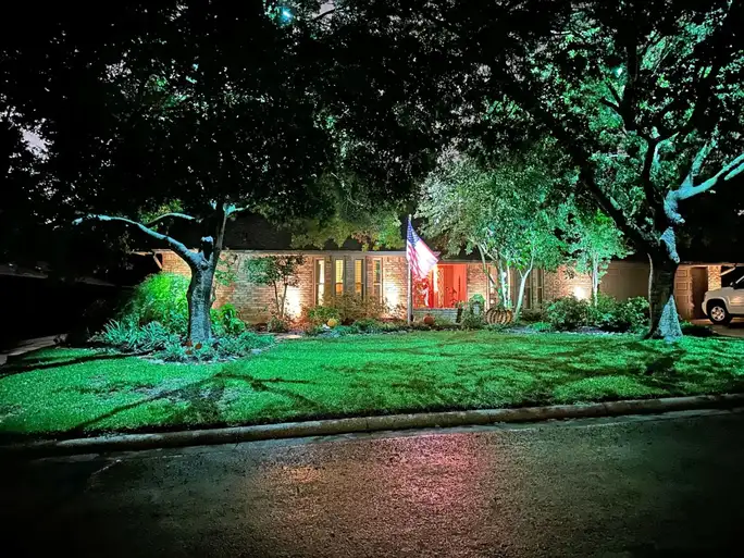 Landscape lighting in Arlington, Texas by TC Lighting &mdash; photograph 1