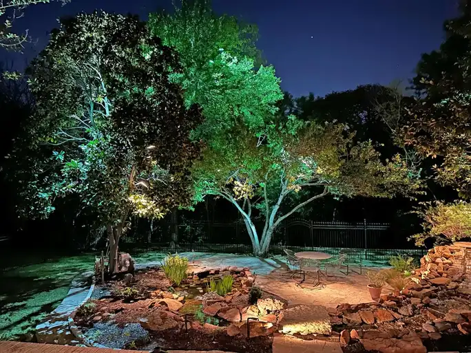 Landscape lighting in Colleyville, Texas by TC Lighting &mdash; photograph 2