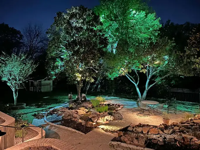 Landscape lighting in Colleyville, Texas by TC Lighting &mdash; photograph 3