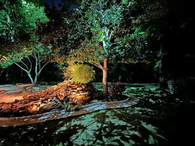 Landscape lighting in Colleyville, Texas by TC Lighting &mdash; photograph 6