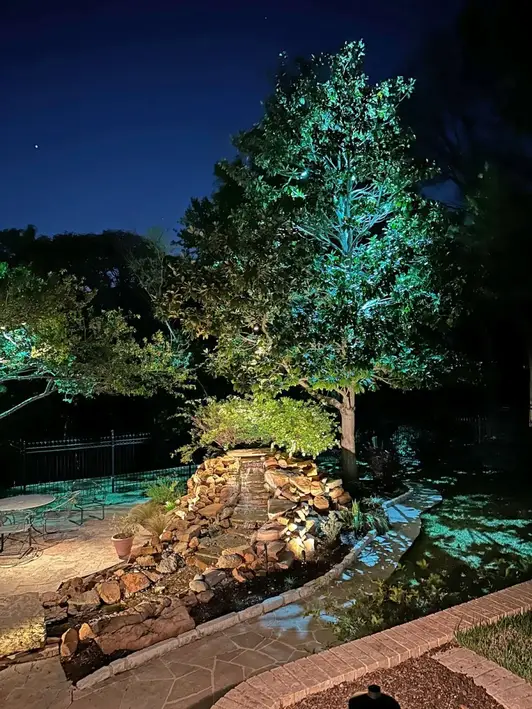 Landscape lighting in Colleyville, Texas by TC Lighting &mdash; photograph 10