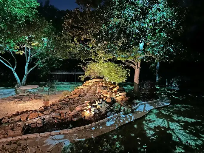 Landscape lighting in Colleyville, Texas by TC Lighting &mdash; photograph 11