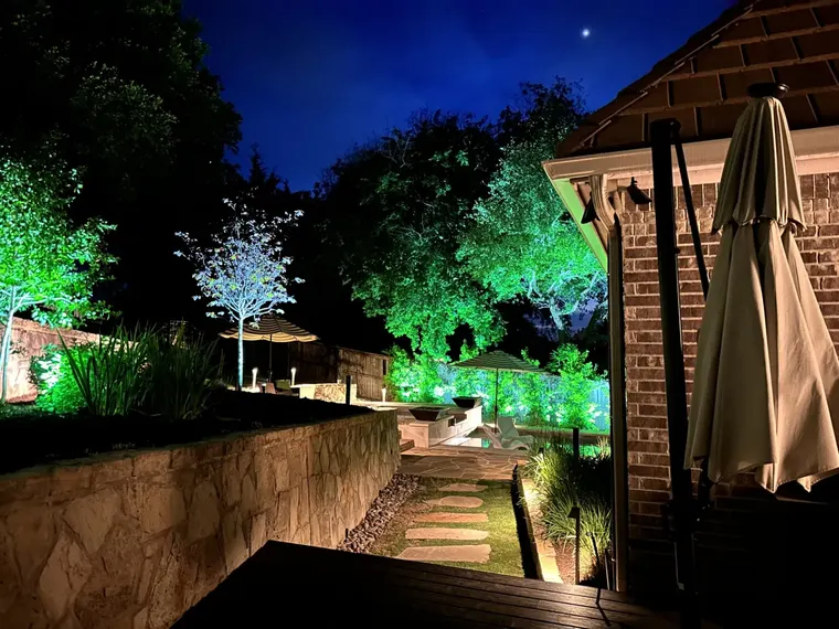 Landscape lighting in Fort Worth, Texas by TC Lighting &mdash; photograph 2