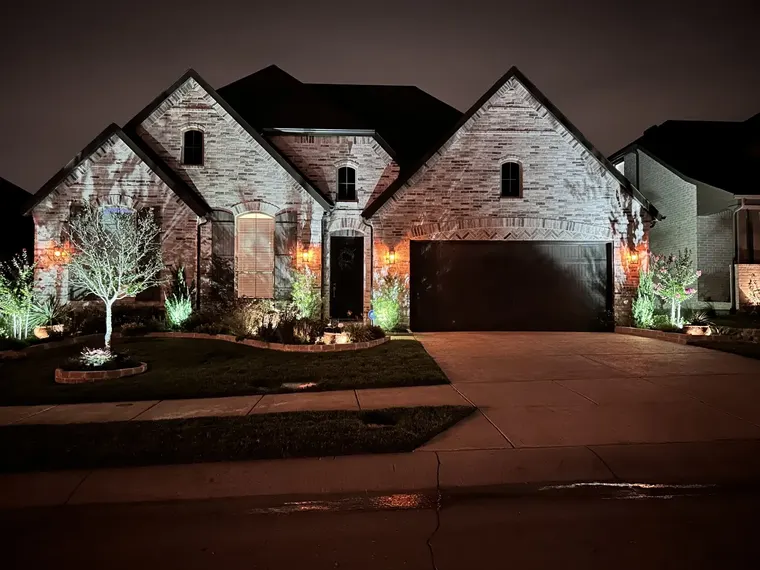Landscape lighting in Oak Point, Texas by TC Lighting &mdash; photograph 1